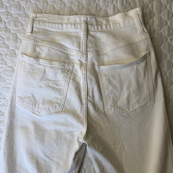 Agolde 90's Pinch Waist High Rise Straight Jeans in White Size 25 - Picture 7 of 11